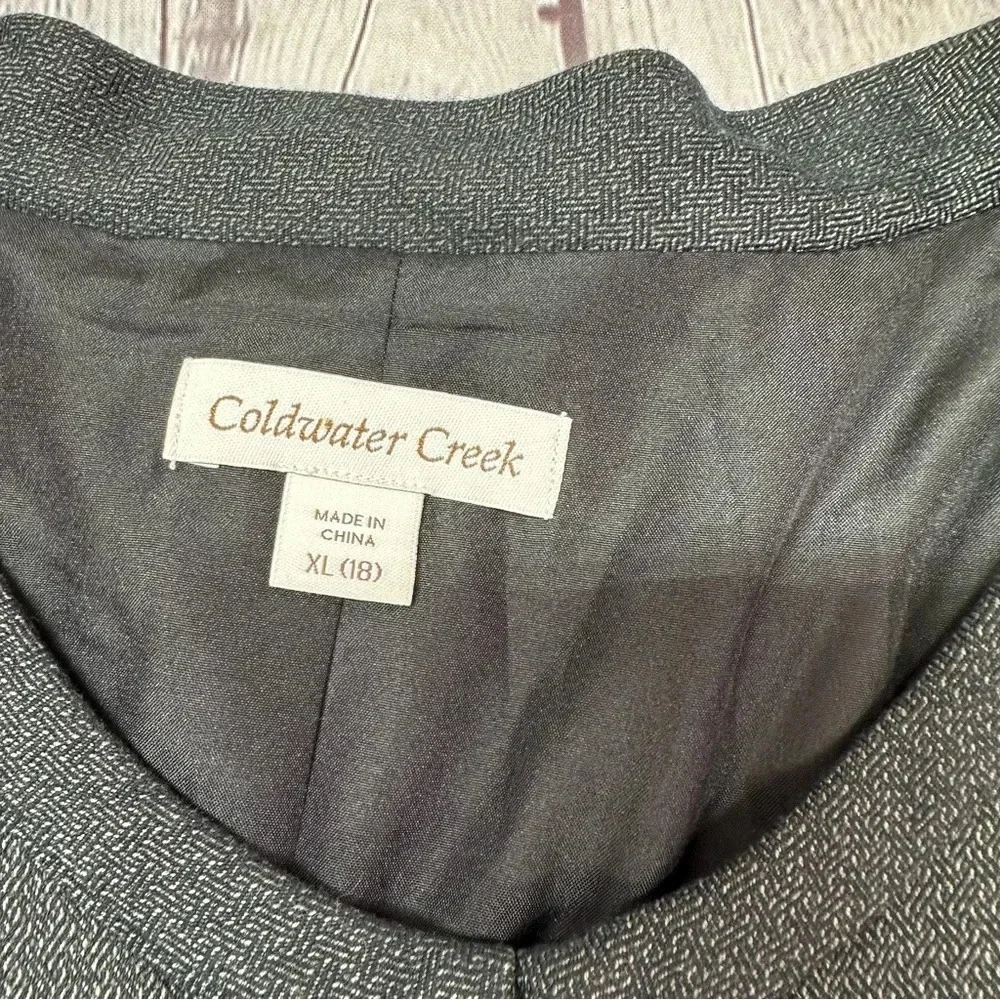 coldwater creek black blazer jacket sz XL 18 preppy professional